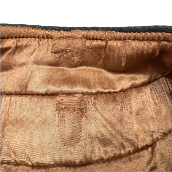 Vintage Polo Cloth By Stevens Wool Cape Coat With Leather Buttons & Trim Size L - Picture 13 of 15